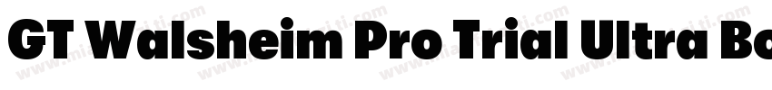 GT Walsheim Pro Trial Ultra Bold Re字体转换